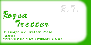 rozsa tretter business card