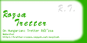 rozsa tretter business card